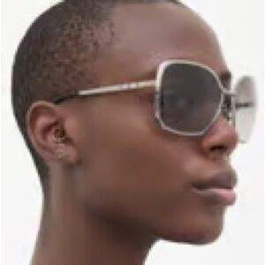 Chanel Burgundy metallic sunglasses